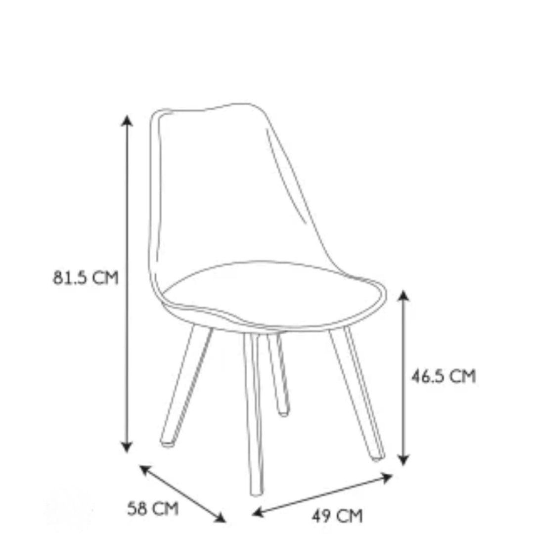 Chaise scandinave Epongé "Gris"