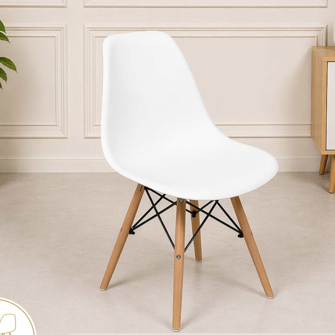Chaise scandinave "Blanc""