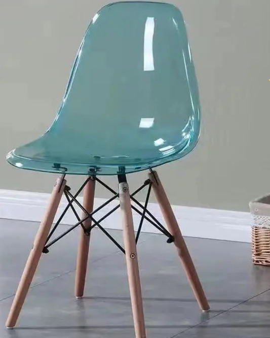 Chaise scandinave Transparente "bleu"