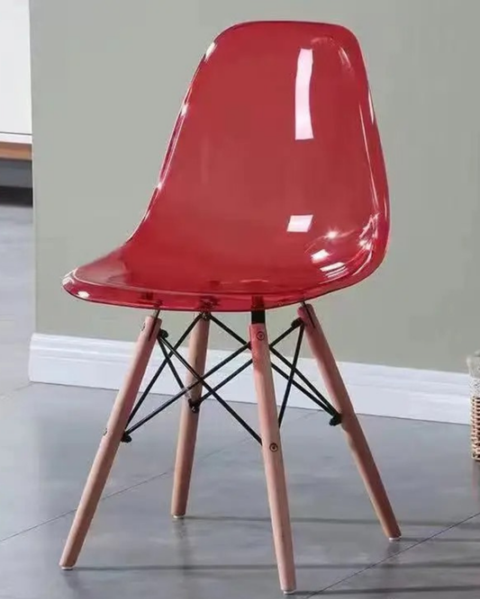 Chaise scandinave Transparente "Rose"