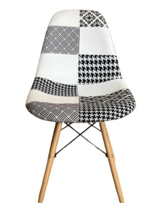 Chaise scandinave Patchwork "Gris"