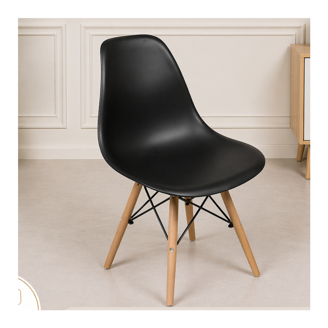 Pack 4 chaises scandinaves "Blanc,Noir,Vert,Jaune"