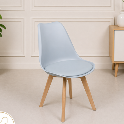 Chaise scandinave Epongé "Gris"
