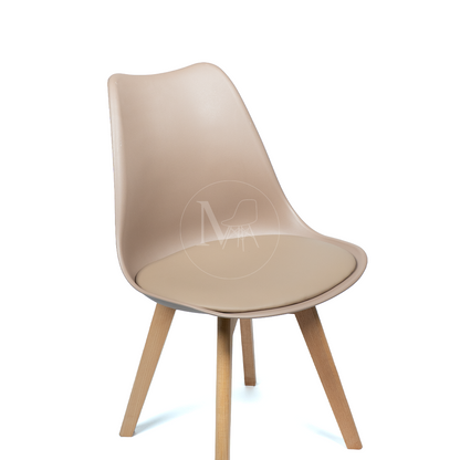 Chaise scandinave Epongé "Beige crémeux"