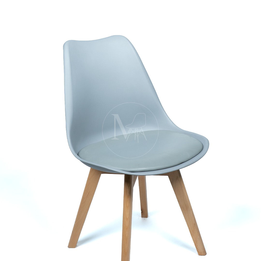 Chaise scandinave Epongé "Gris"