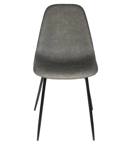 CARMEN – Chaise Design Grise en Simili Cuir