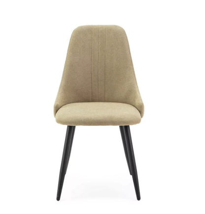 ALMA – Chaise Design Vert Olive en Tissu et Métal