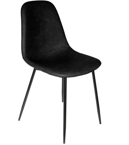 CARMEN – Chaise Design Noire en Simili Cuir