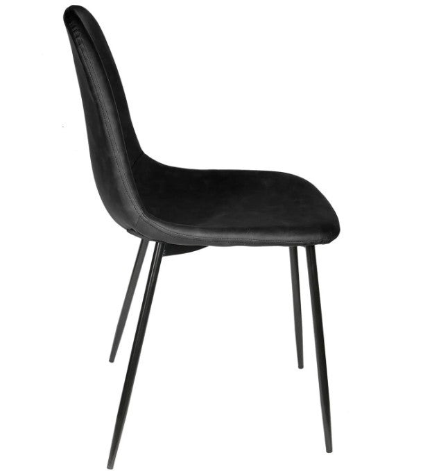 CARMEN – Chaise Design Noire en Simili Cuir