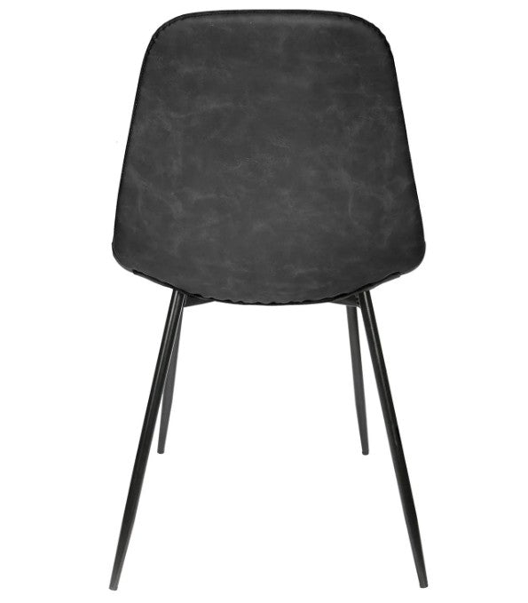 CARMEN – Chaise Design Noire en Simili Cuir