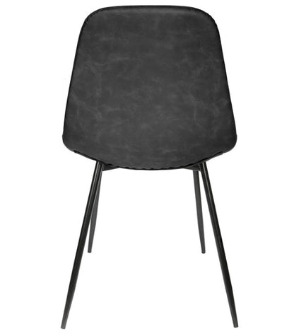 CARMEN – Chaise Design Noire en Simili Cuir