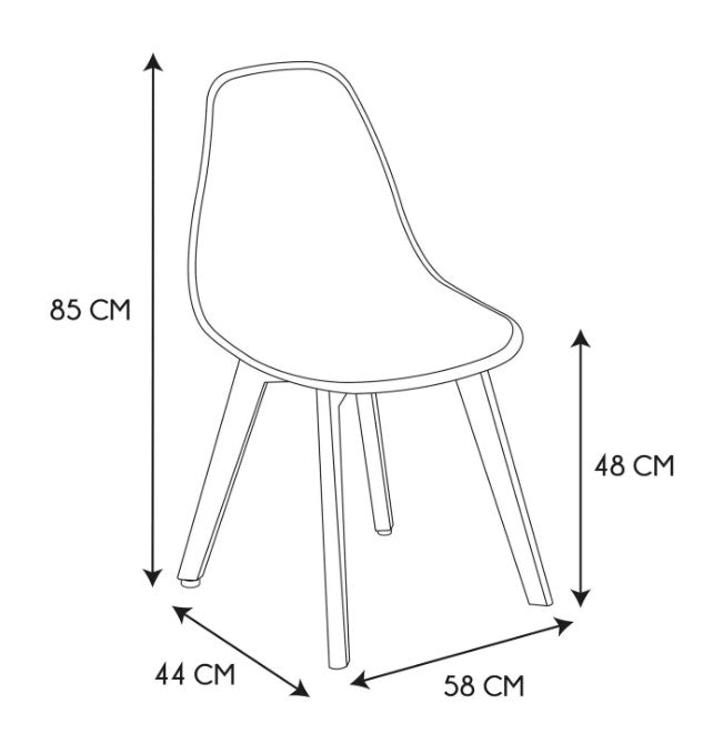 CARMEN – Chaise Design Grise en Simili Cuir