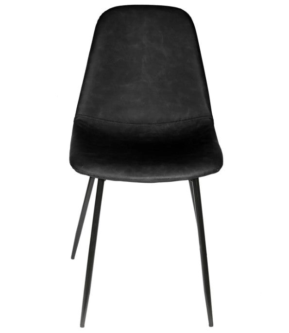 CARMEN – Chaise Design Noire en Simili Cuir