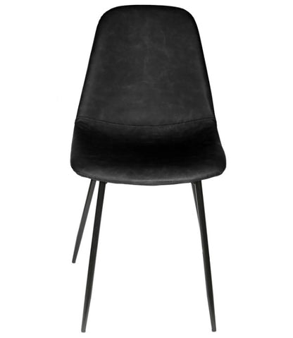 CARMEN – Chaise Design Noire en Simili Cuir