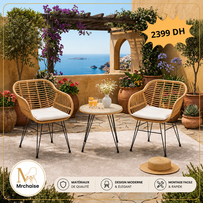 Salon de Jardin MALAGA – 3 Pièces