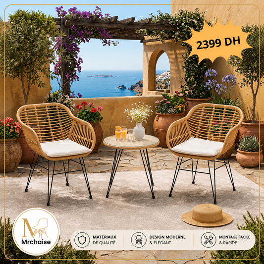 Salon de Jardin MALAGA – 3 Pièces