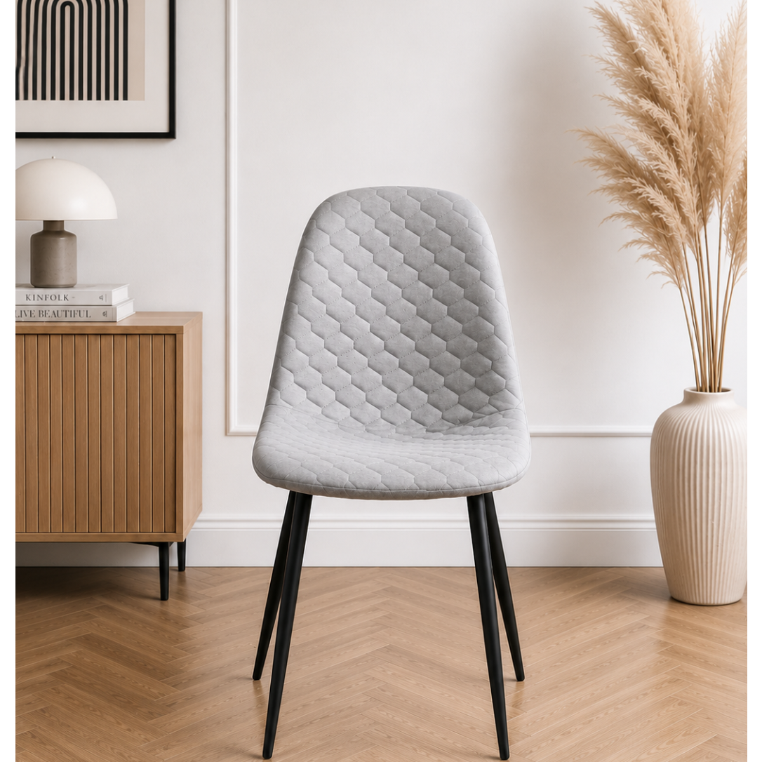 ELENA – Chaise de Salle à Manger Grise