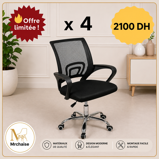 Pack 4 chaises Ergonomiques