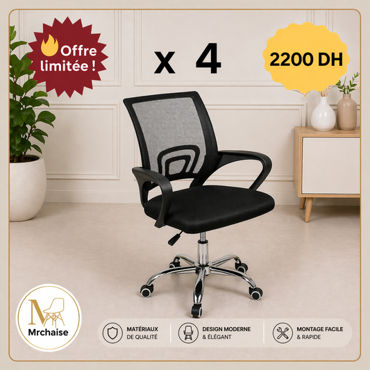 Pack 4 chaises Ergonomiques