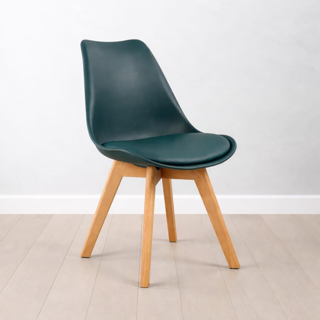 Chaise scandinave Epongé "Vert"
