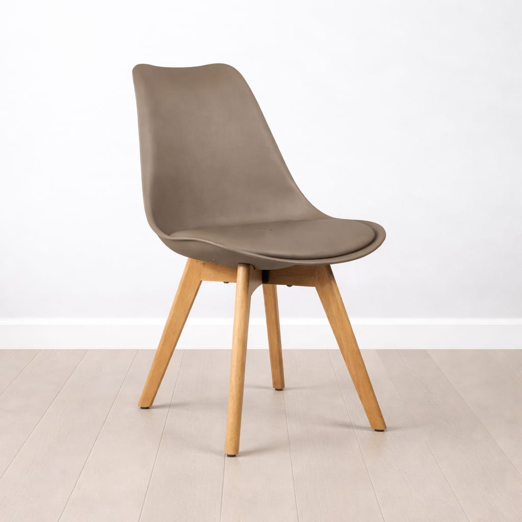 Chaise scandinave Epongé "Marron"