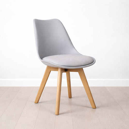 Chaise scandinave Epongé "Gris"